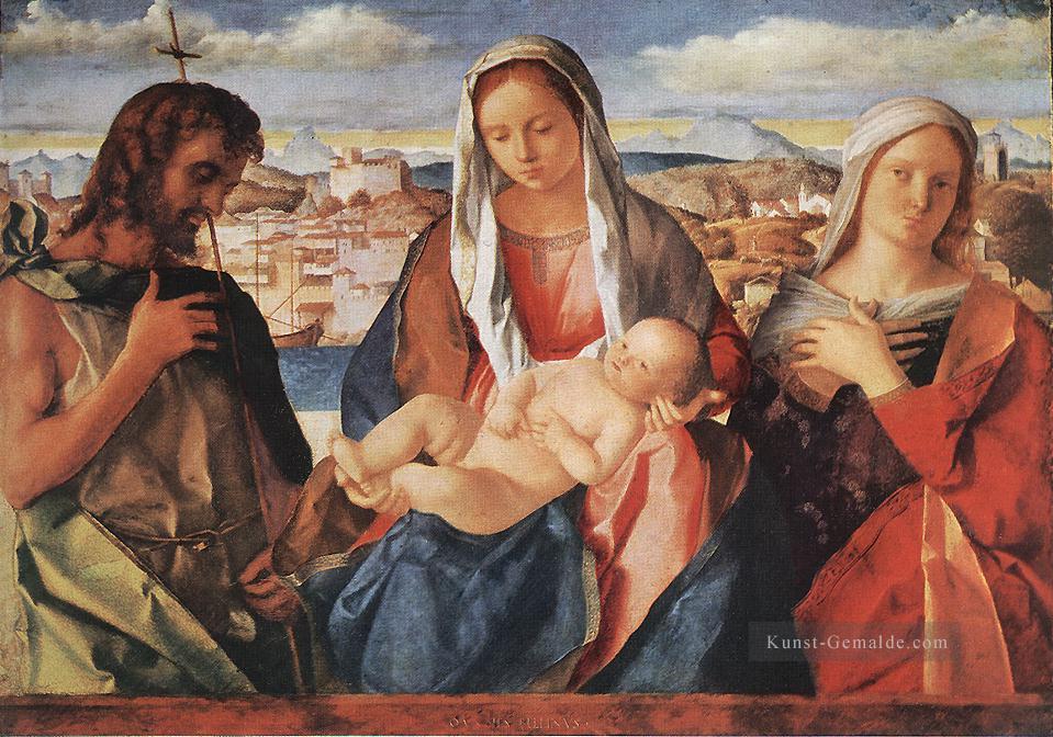 Madonna und Kind mit St John Renaissance Giovanni Bellini Ölgemälde